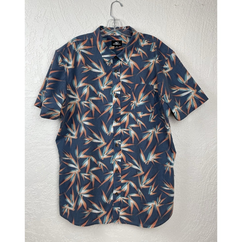 O'Neill Burst Men's XL Shirt Weekend Hawaiian Floral All-Over-Print‎ Multicolor